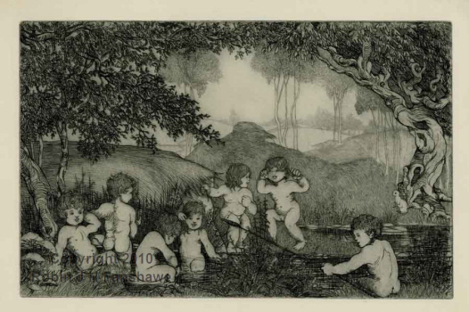 32 - Etching - 'The Water Nymphs'